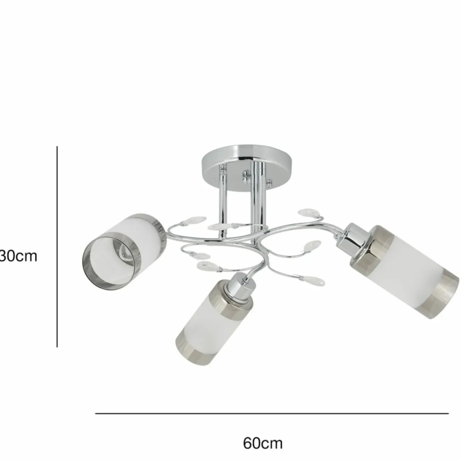 Sklep Kaja Lampa sufitowa z ozdobnymi kryształkami 8267/3 8C | Kaja Oświetlenie* Randole Tradycyjne