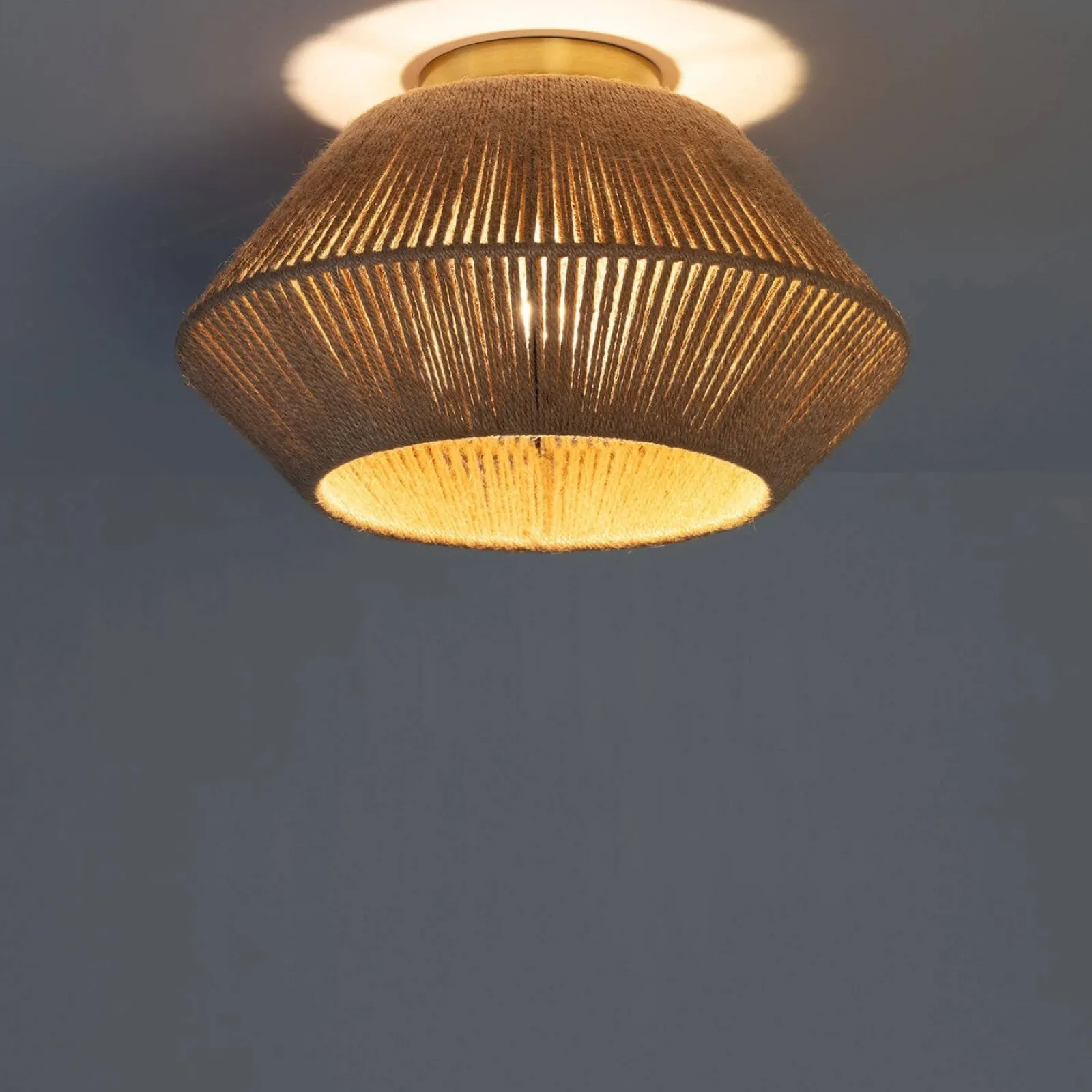 Sklep Kaja Lampa sufitowa z plecionym abażurem ABR-PLEDI BOHO | Kaja Oświetlenie* Plafony Nowoczesne