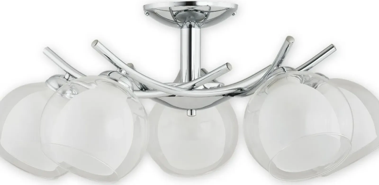 Sklep Kaja Lampa sufitowa z podwójnymi kloszami O2235 W5 CH ALTEA | Kaja Outlet