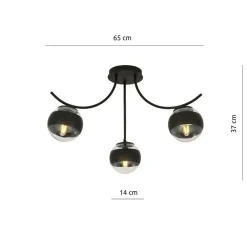 Sklep Kaja Lampa sufitowa z przezroczystymi kloszami 1111/3 BOSTON | Kaja Store