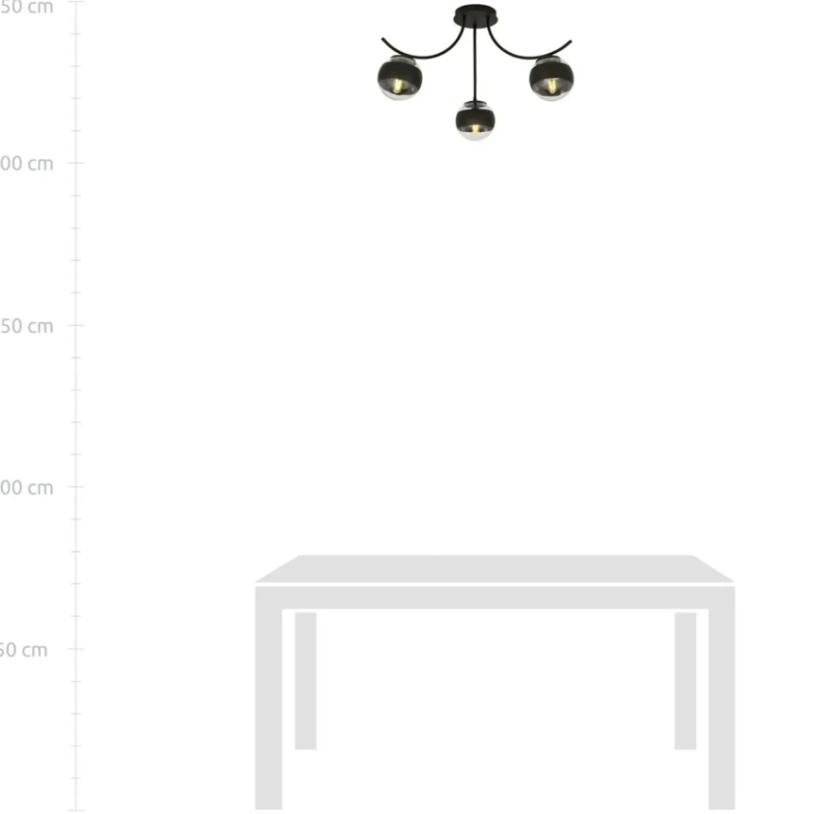 Sklep Kaja Lampa sufitowa z przezroczystymi kloszami 1111/3 BOSTON | Kaja Store