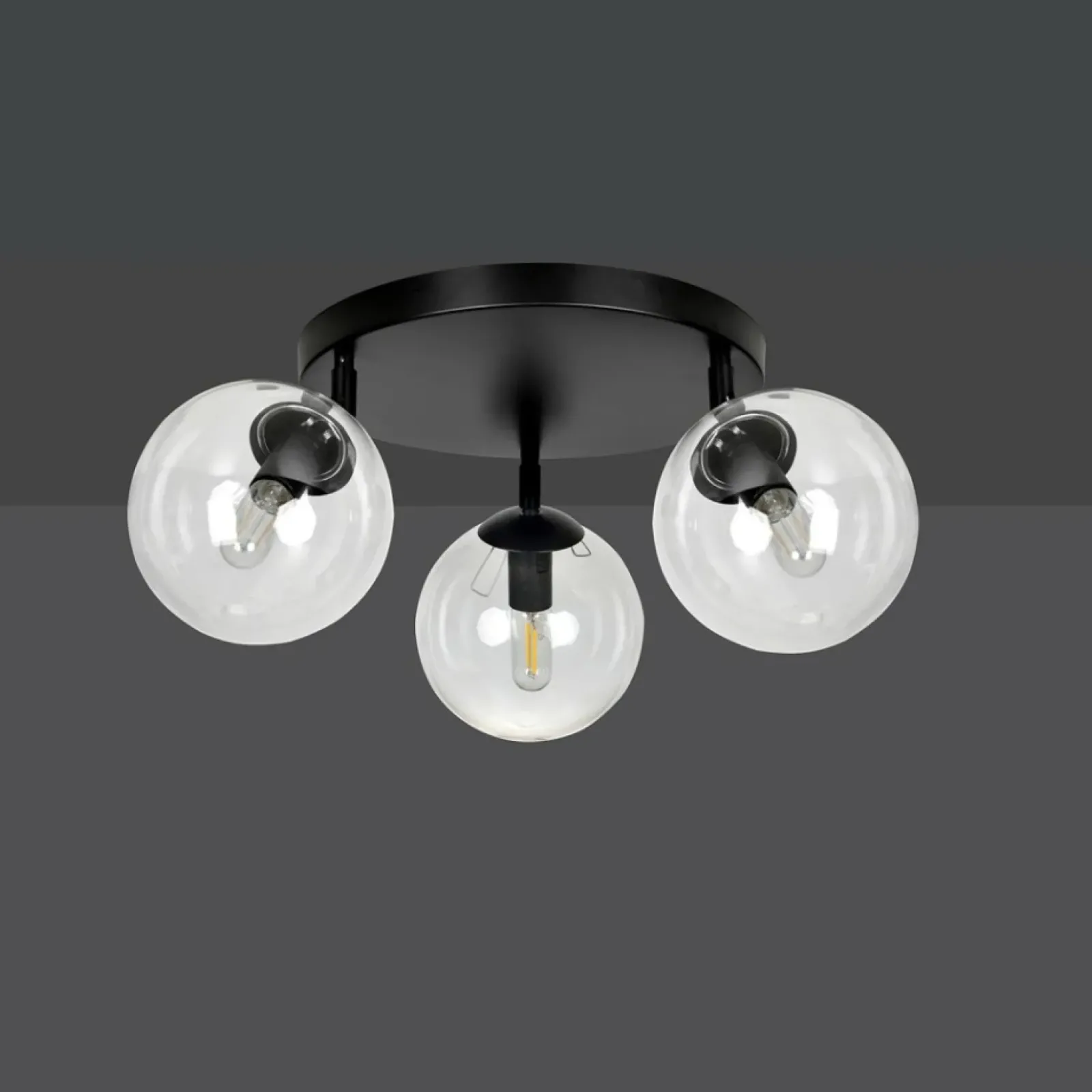 Sklep Kaja Lampa sufitowa z przezroczystymi kloszami 776/3APREM | Kaja Flash Sale