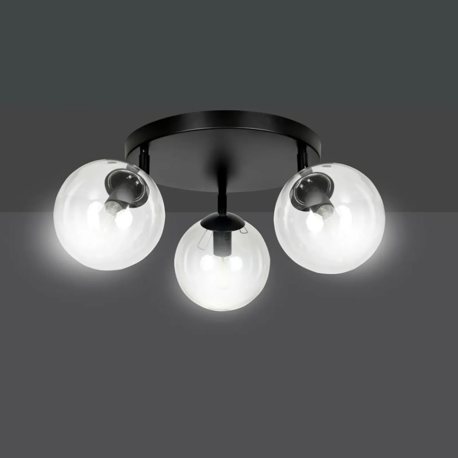 Sklep Kaja Lampa sufitowa z przezroczystymi kloszami 776/3APREM | Kaja Flash Sale