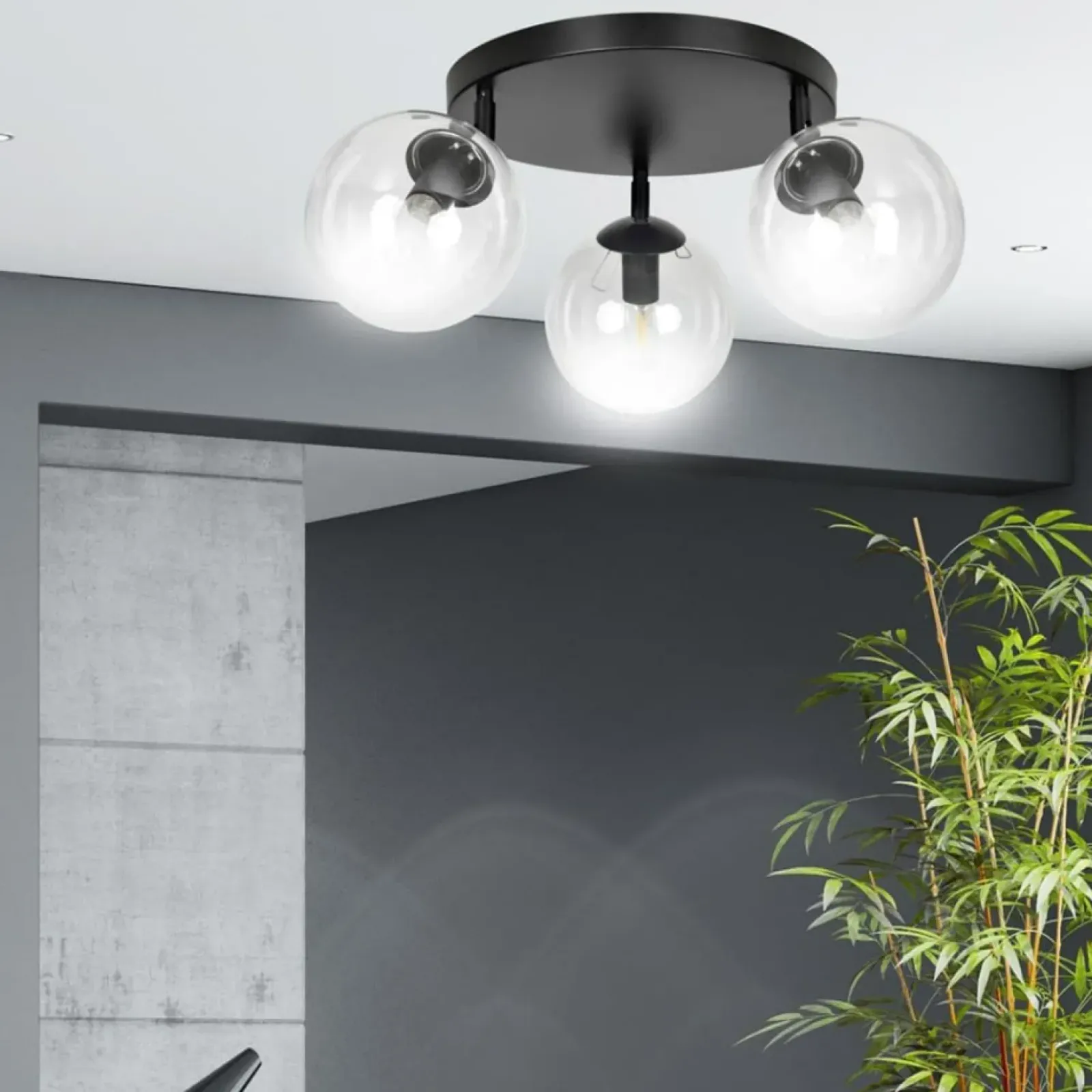 Sklep Kaja Lampa sufitowa z przezroczystymi kloszami 776/3APREM | Kaja Flash Sale