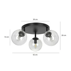 Sklep Kaja Lampa sufitowa z przezroczystymi kloszami 776/3APREM | Kaja Flash Sale