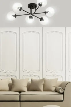 Sklep Kaja Lampa sufitowa z przezroczystymi kloszami 831/6B | Kaja Oświetlenie Online