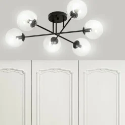 Sklep Kaja Lampa sufitowa z przezroczystymi kloszami 831/6B | Kaja Oświetlenie Online