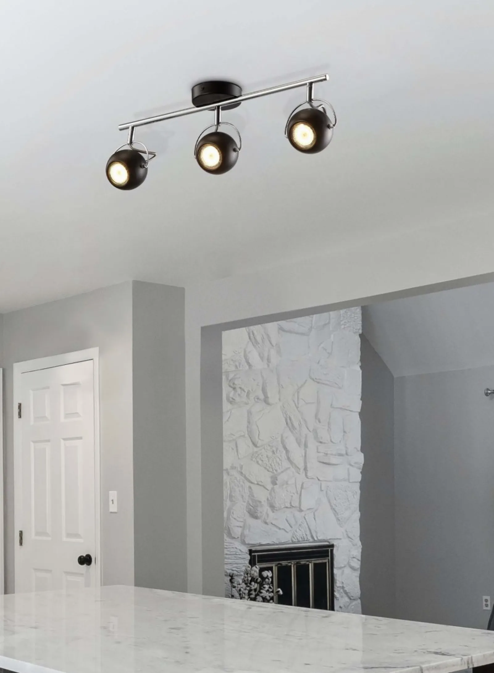 Sklep Kaja Lampa sufitowa z reflektorami K-8002/3 BK SALVA BLACK | Kaja* Reflektory Sufitowe Podłużne - Na Listwie