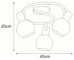 Sklep Kaja Lampa sufitowa z reflektorami K-8003-3G CHR GALAXY I | Kaja chrom Store