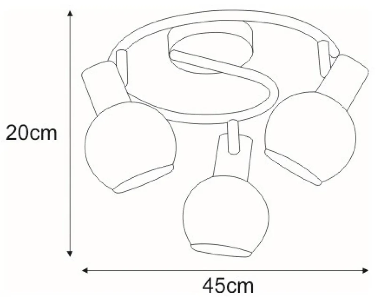 Sklep Kaja Lampa sufitowa z reflektorami K-8003-3G CHR GALAXY I | Kaja chrom Store