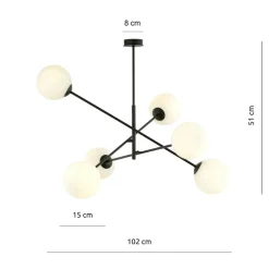Sklep Kaja Lampa sufitowa z regulowanymi ramionami 1169/6 LINEAR | Kaja Cheap