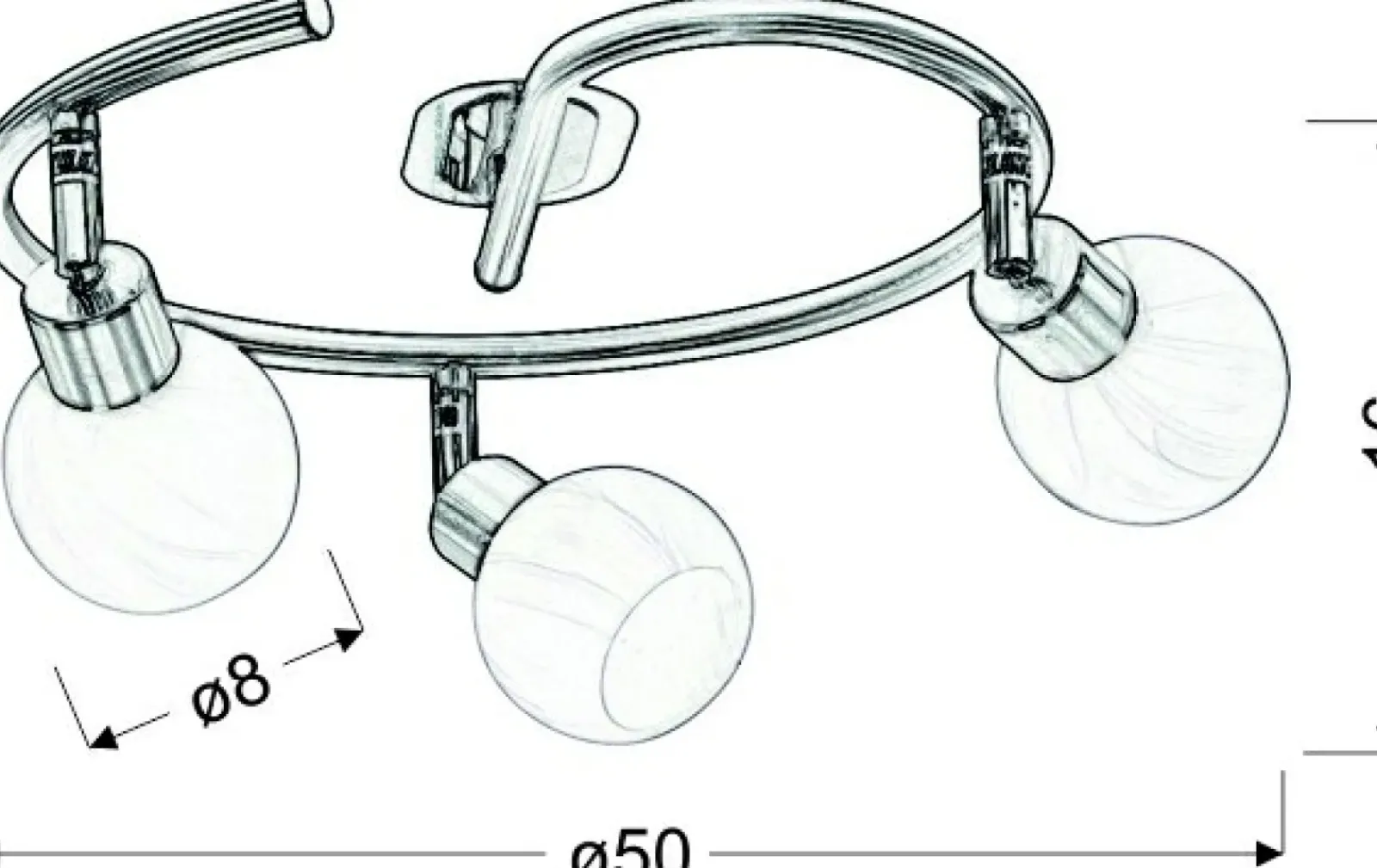 Sklep Kaja Lampa sufitowa z ruchomym światłem 98-07032 ALABASTER | Kaja* Randole Tradycyjne