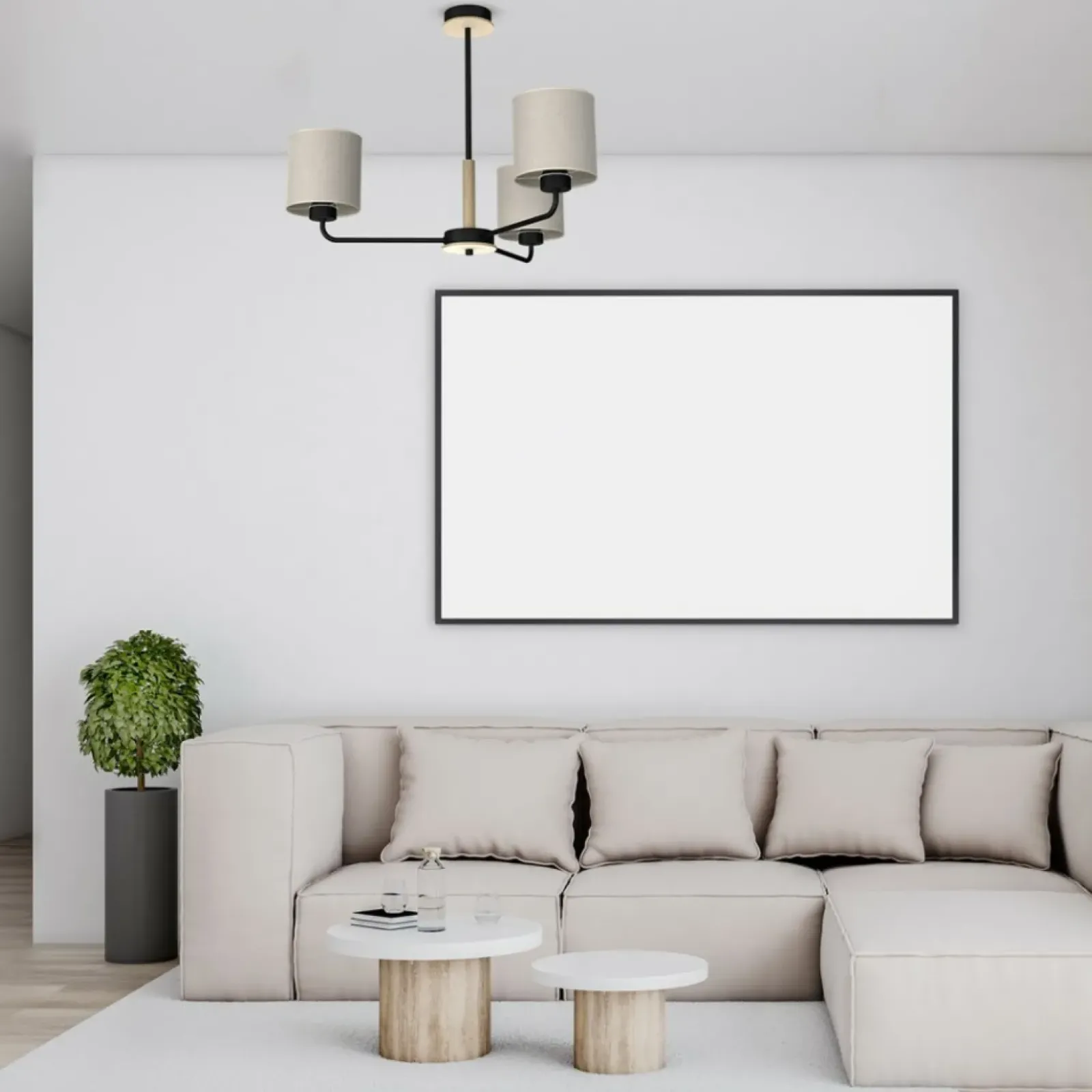 Sklep Kaja Lampa sufitowa z trzema abażurami, żyrandol MLP7451 z serii ATLANTA | Kaja Oświe Cheap