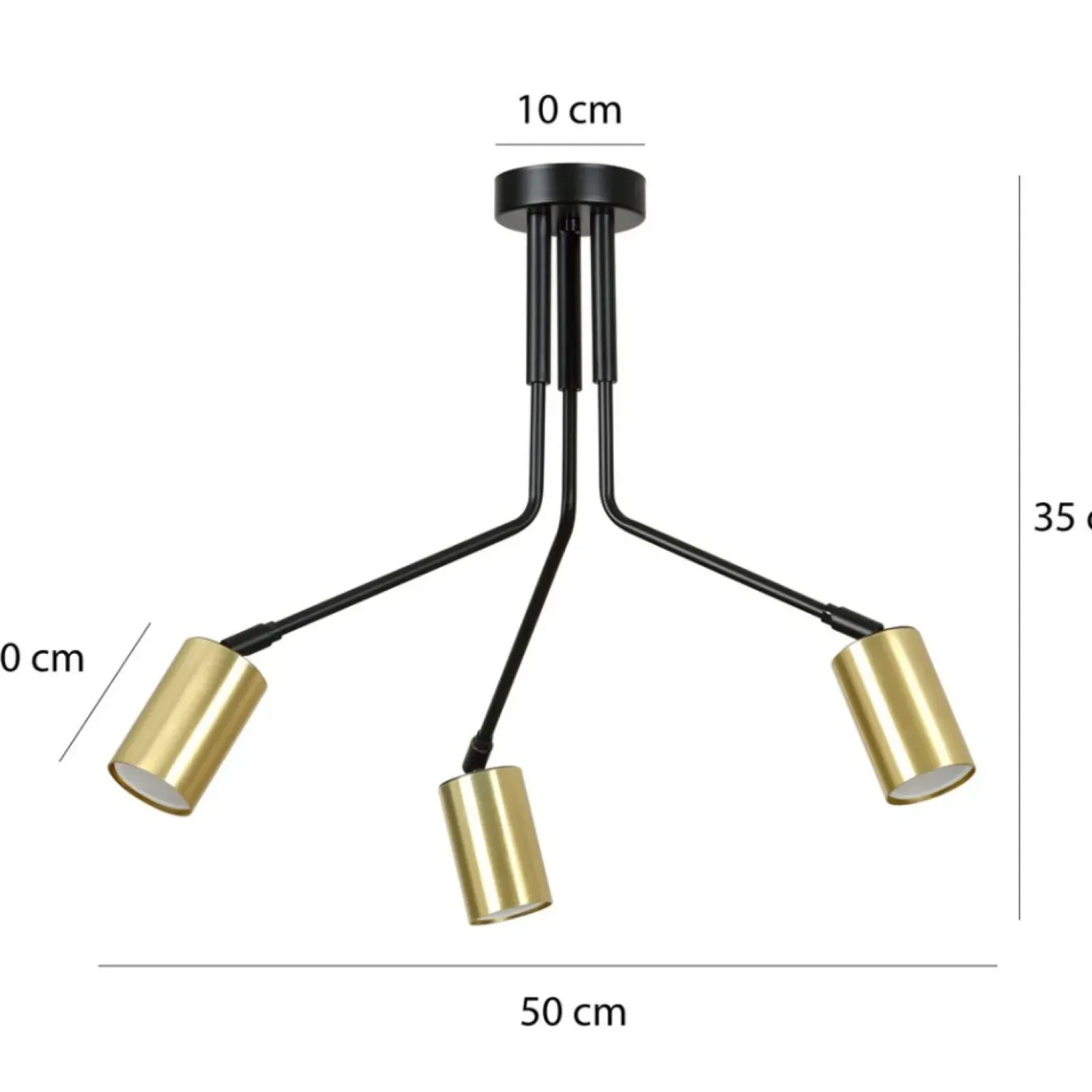 Sklep Kaja Lampa sufitowa z trzema ramionami na żarówki GU10 655/3 | Kaja Best Sale