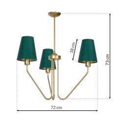 Sklep Kaja Lampa sufitowa z zielonymi abażurami MLP4907 z serii VICTORIA | Kaja Oświetlenie Cheap