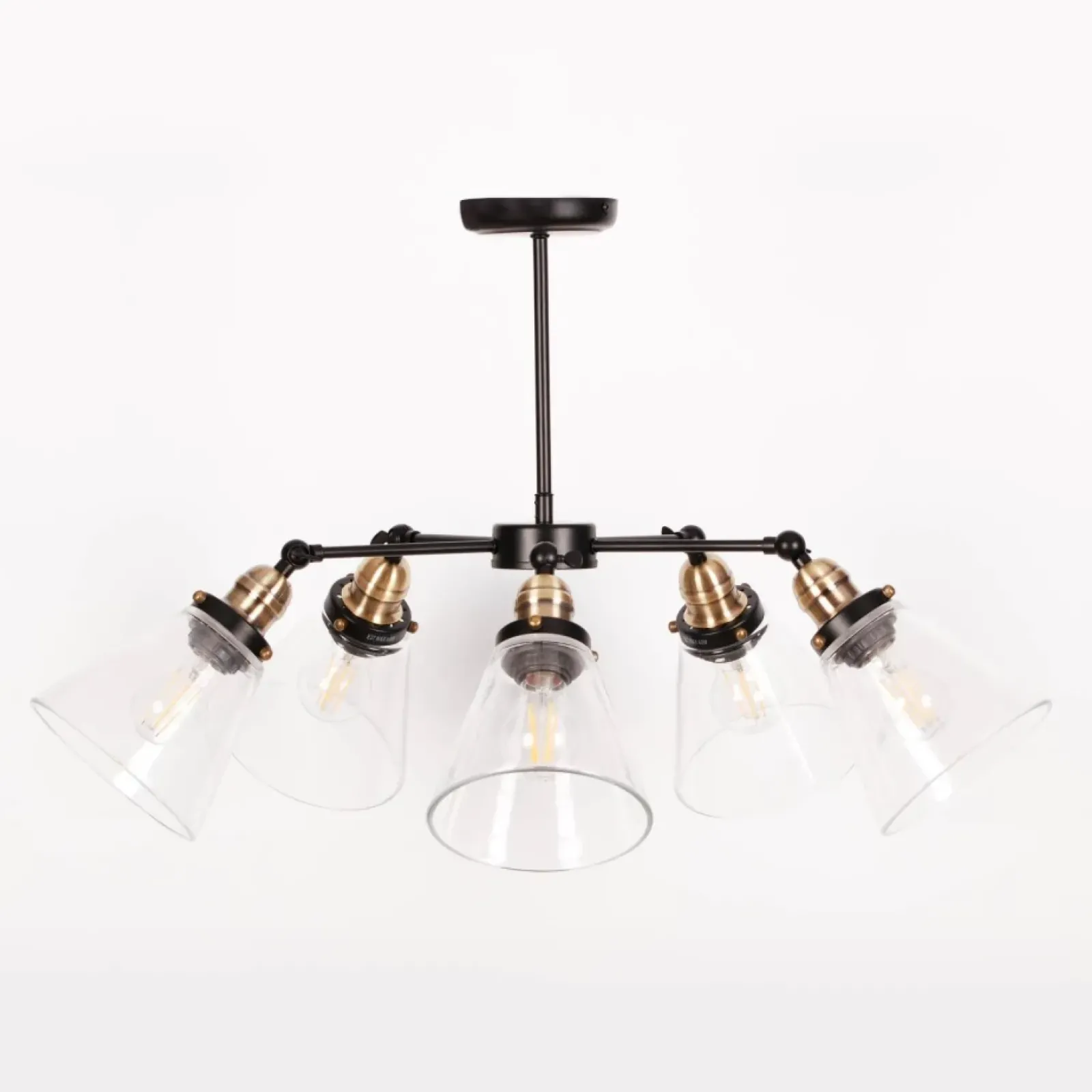 Sklep Kaja Lampa sufitowa ze stożkowymi kloszami K-8037B-5 SAMANTA | Kaja czarny Shop