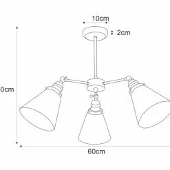 Sklep Kaja Lampa sufitowa ze stożkowymi kloszami K-8037B-5 SAMANTA | Kaja czarny Shop