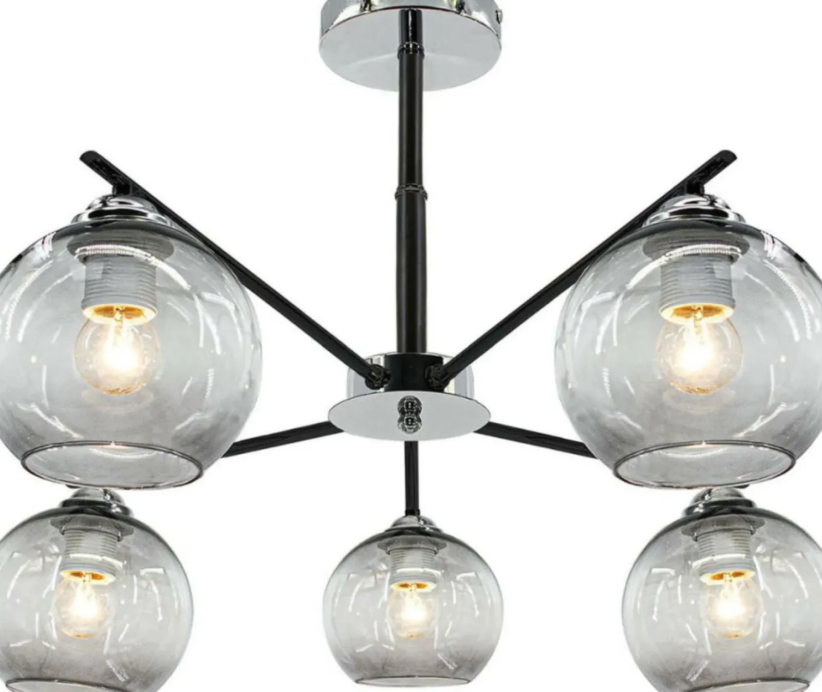 Sklep Kaja Lampa sufitowa ze szklanymi kloszami 1859/5 8C BL | Kaja Oświetlenie Store
