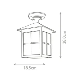 Sklep Kaja Lampa sufitowa, zewnętrzna, czarna BL18A-BLACK z serii WINCHESTER* Plafony Zewnętrzne