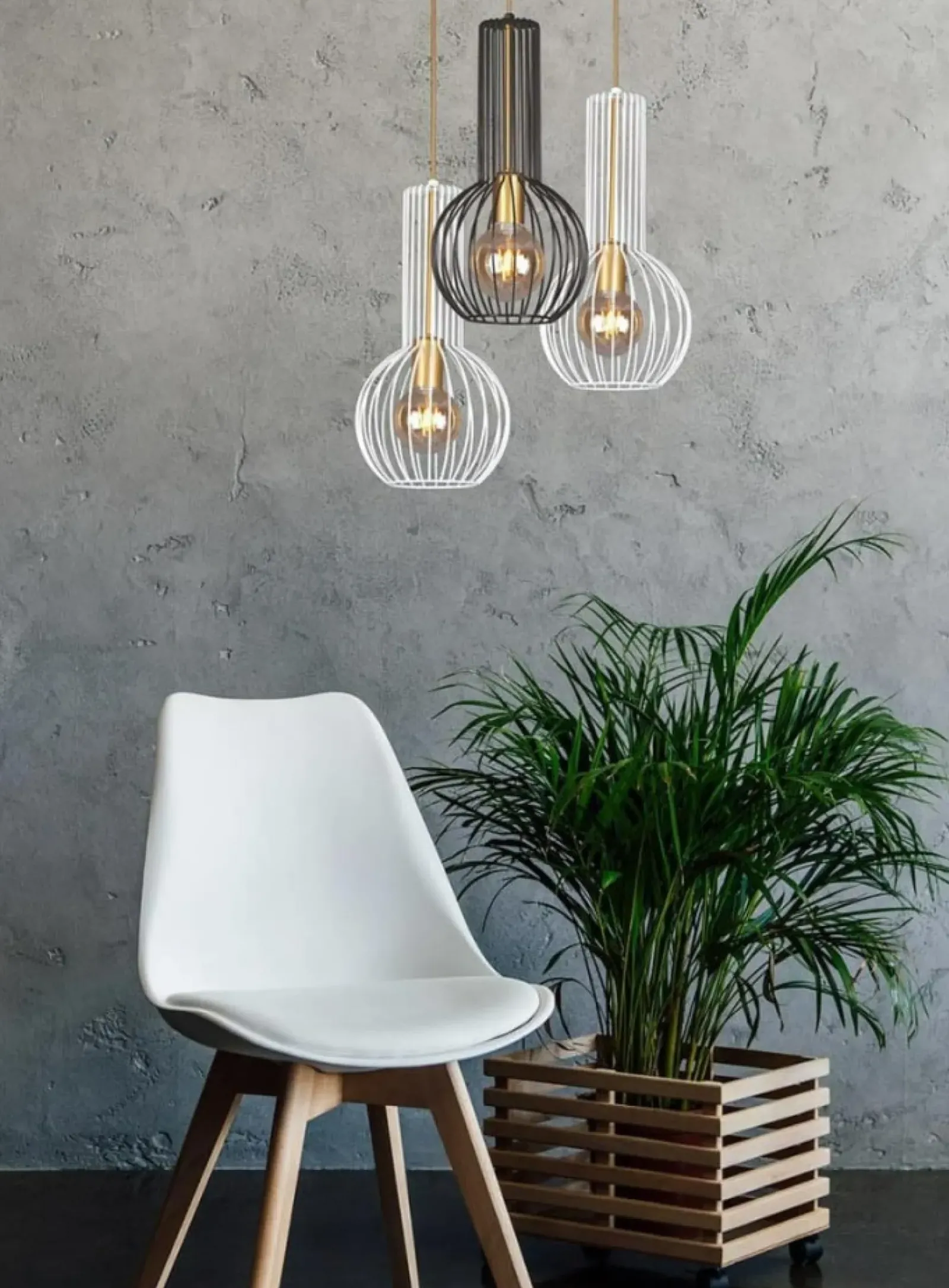 Sklep Kaja Lampa w kształcie drucianej gruszki K-4525 ARVI WHITE | Kaja Sale