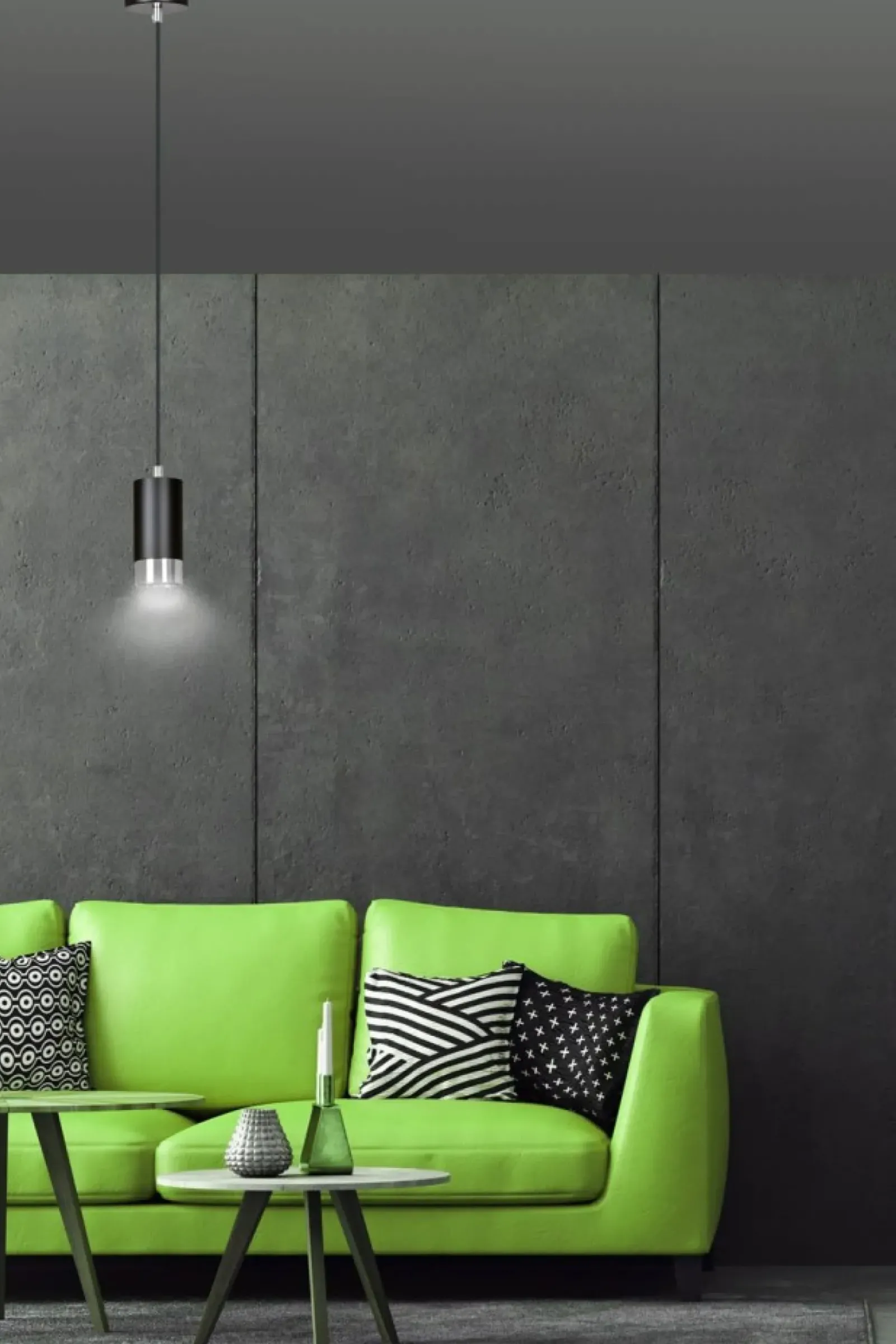 Sklep Kaja Lampa w kształcie tuby ze srebrnymi dodatkami 816/1 | Kaja Oświetlenie Shop