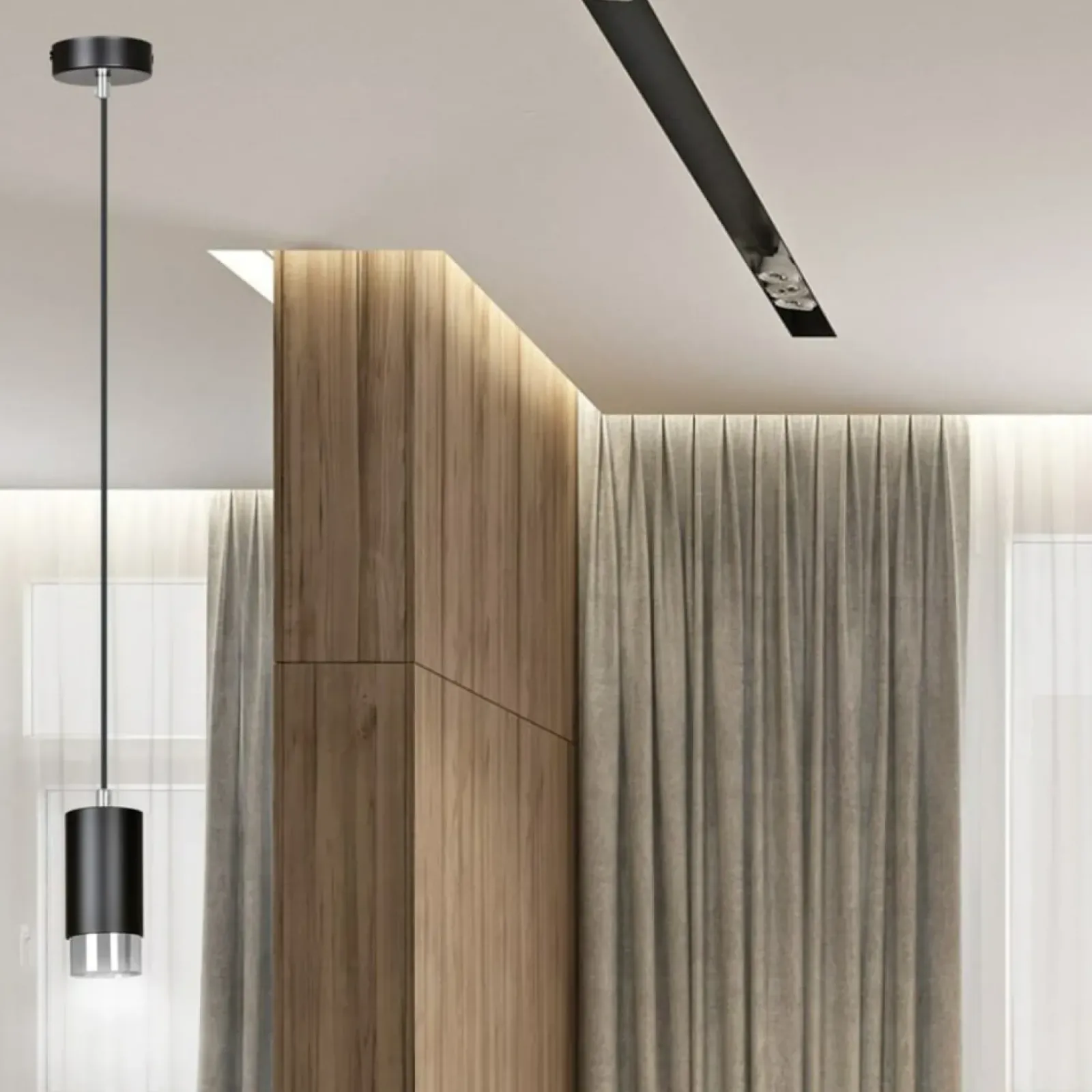 Sklep Kaja Lampa w kształcie tuby ze srebrnymi dodatkami 816/1 | Kaja Oświetlenie Shop