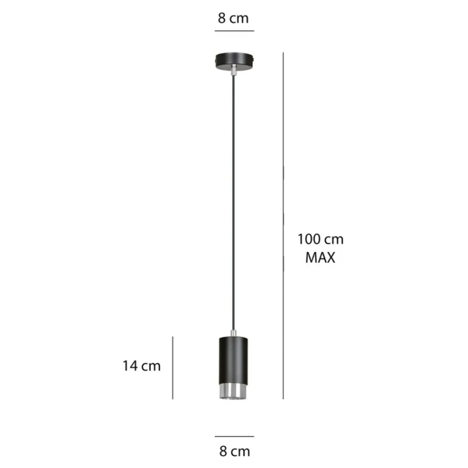 Sklep Kaja Lampa w kształcie tuby ze srebrnymi dodatkami 816/1 | Kaja Oświetlenie Shop
