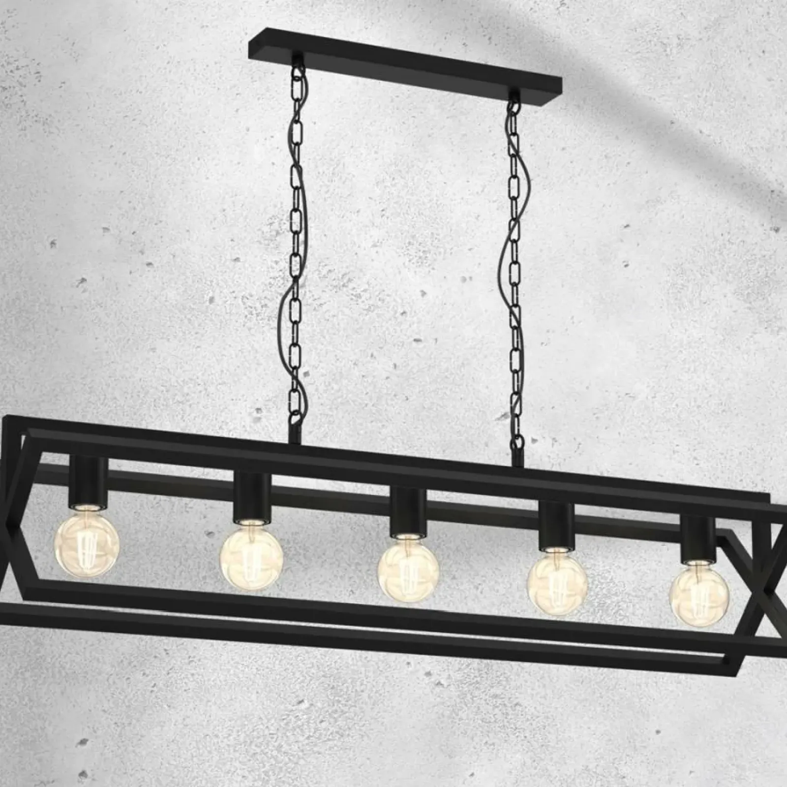 Sklep Kaja Lampa w stylu industrialnym, na pięć żarówek MLP8564 z serii ARNOLD | Kaja Oświe Discount