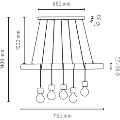 Sklep Kaja Lampa w stylu naturalnym, do jadalni 69315551 TRABO PINO | Kaja Cheap
