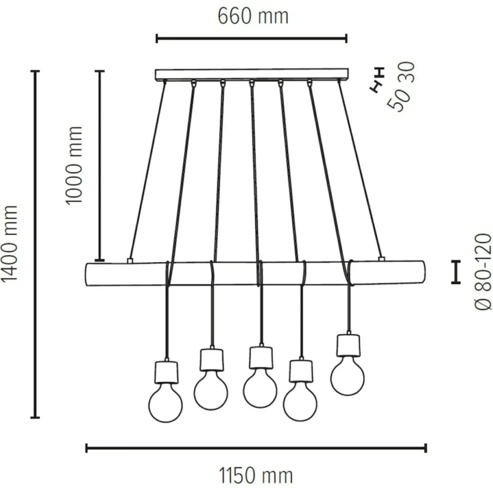 Sklep Kaja Lampa w stylu naturalnym, do jadalni 69315551 TRABO PINO | Kaja Cheap