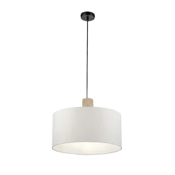 Sklep Kaja Lampa wisząca - połączenie drewna i abażura 15112-16 z serii LINEN biały Clearance