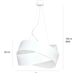 Sklep Kaja Lampa wisząca - przeplatające się obręczy 512/2 | Kaja Oświetlenie biały Store