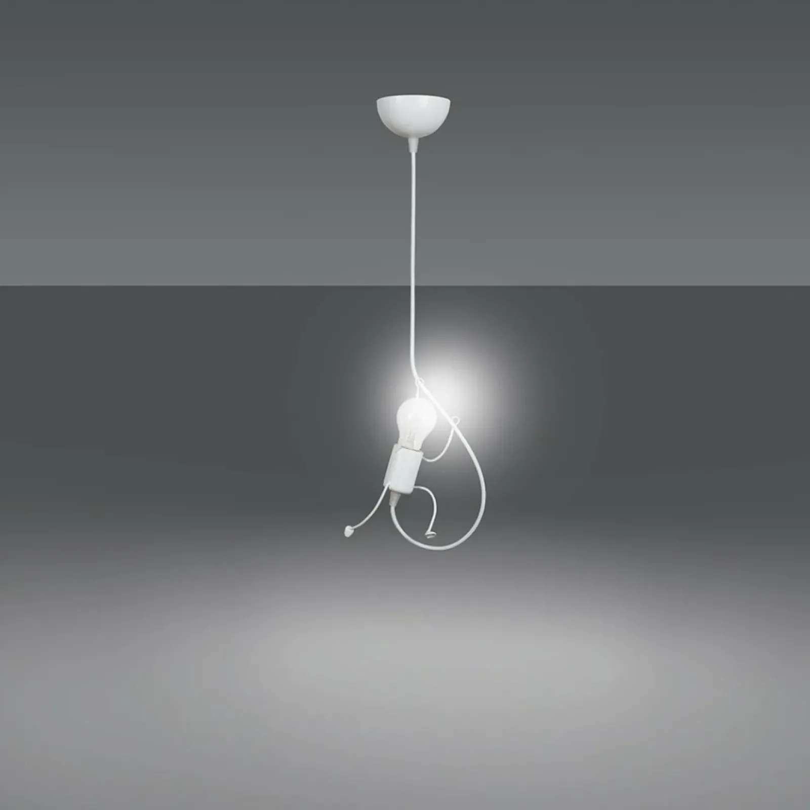 Sklep Kaja Lampa wisząca - wspinający się ludzik 538/1 | Kaja Oświetlenie biały New