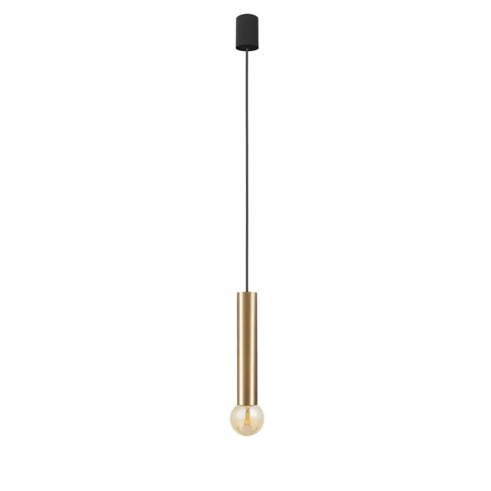 Sklep Kaja Lampa wisząca - złota tuba, z gwintem E27 7851 | Kaja Oświetlenie mosiądz Shop