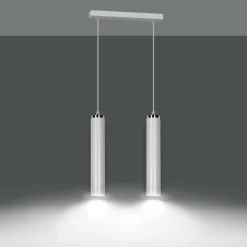 Sklep Kaja Lampa wisząca biała z chromowanymi elementami 955/2 | Kaja Oświetlenie Flash Sale