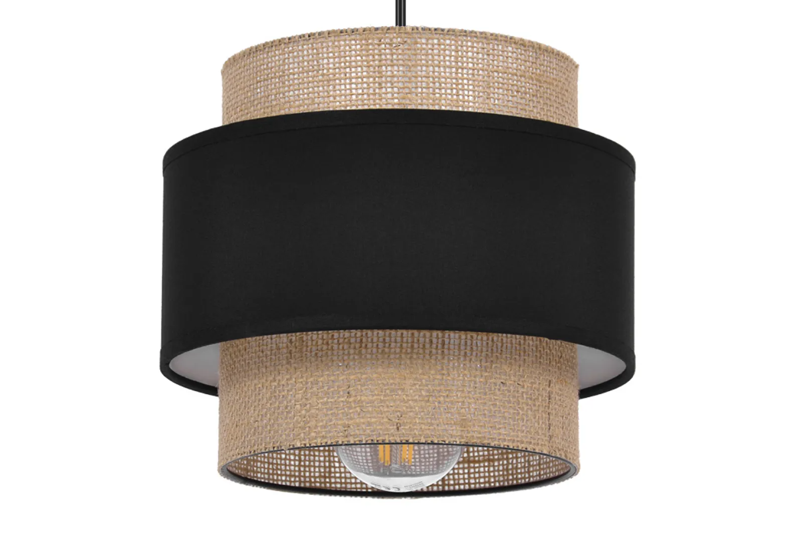 Sklep Kaja Lampa wisząca boho z podwójnym abażurem K-5230 z serii GATO | Kaja* Żyrandole Z Abażurem|Żyrandole Z Abażurami