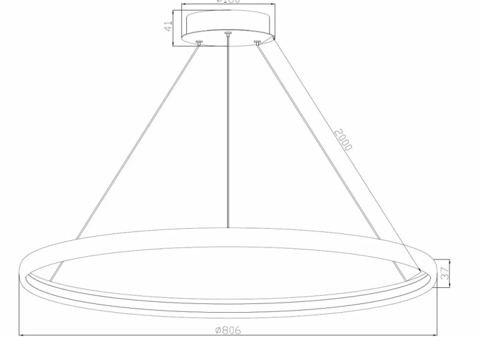 Sklep Kaja Lampa wisząca czarny okrąg LED PL210503-800-BK CARLO | Kaja New