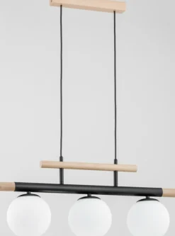 Sklep Kaja Lampa wisząca łącząca drewno z czernią AL 63087 | Kaja Cheap