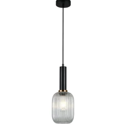 Sklep Kaja Lampa wisząca do jadalni PND-5588-1M-BK+CL ANTIOLA | Kaja Oświetlenie Best Sale