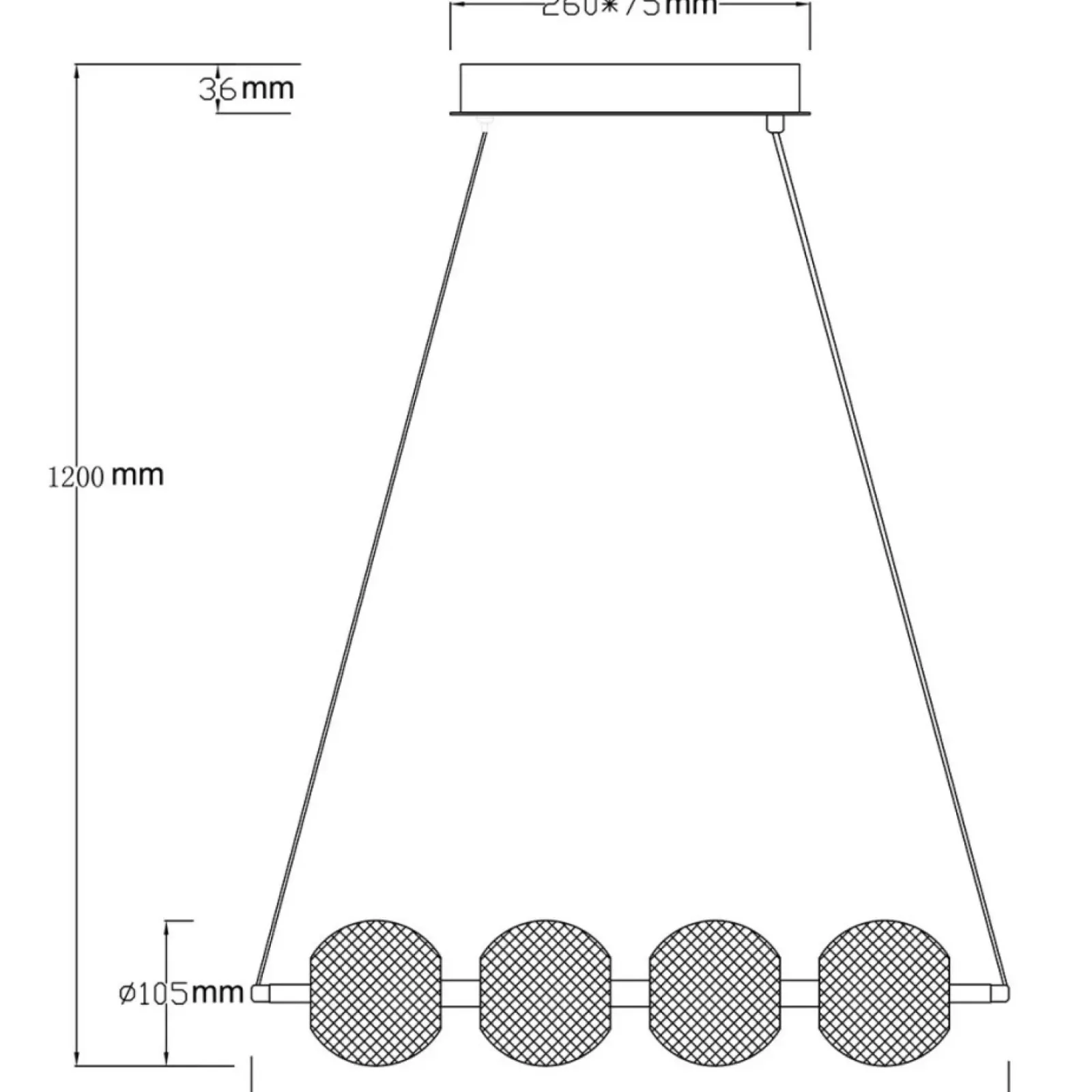 Sklep Kaja Lampa wisząca do jadalni w stylu glamour LP-2202/4L GD DIAMOND | Kaja Sale