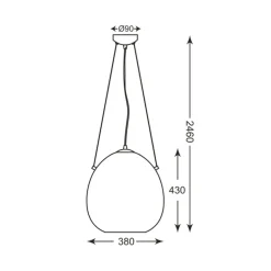 Sklep Kaja Lampa wisząca do nowoczesnej kuchni P19066B-D38 MOON | Kaja Discount
