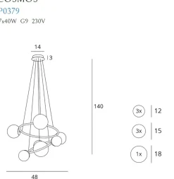 Sklep Kaja Lampa wisząca do pokoju młodzieżowego MX P0379 COSMOS | Kaja Cheap