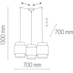 Sklep Kaja Lampa wisząca do rustykalnego salonu TK 6549 BOHO | Kaja Oświetlenie New