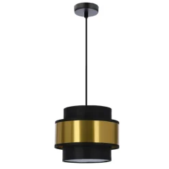 Sklep Kaja Lampa wisząca do salonu glamour, czarna 31-17918 z serii PRESTIGE* Żyrandole Z Abażurem