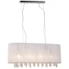 Sklep Kaja Lampa wisząca do salonu glamour MDM1870-4 WH ISLA | Kaja Oświetlenie* Żyrandole Z Abażurem