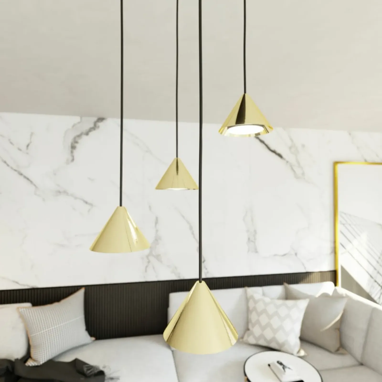 Sklep Kaja Lampa wisząca do salonu 1329/4PREM ELIT 4 PREMIUM GOLD | Kaja Clearance