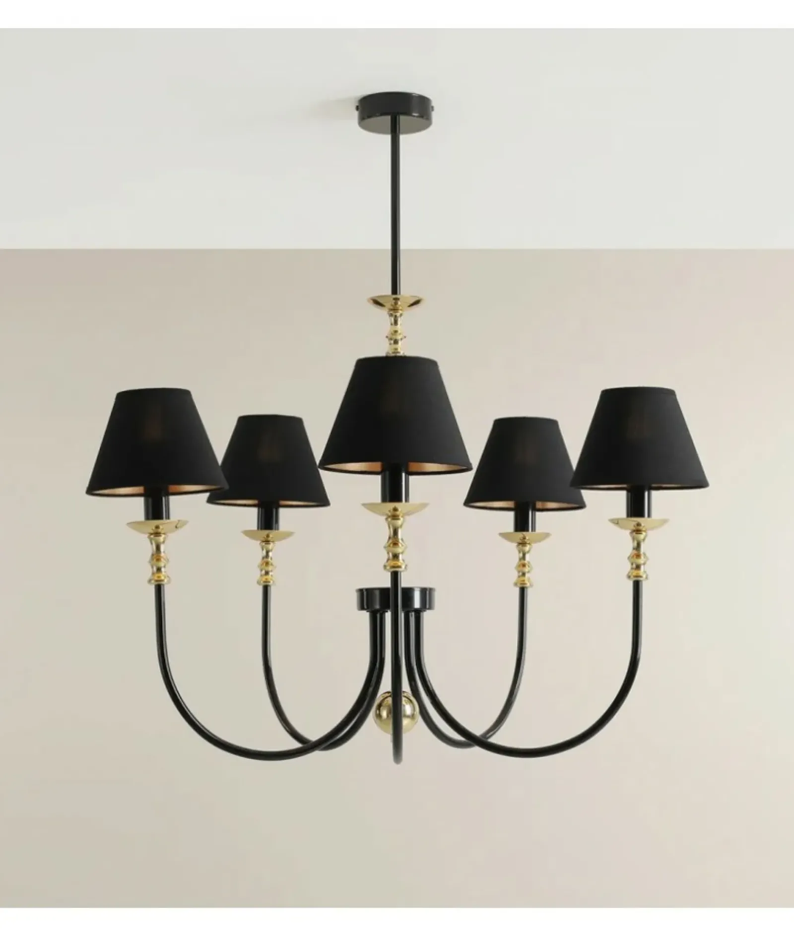 Sklep Kaja Lampa wisząca do salonu w stylu glamour 1118F1 z serii ROMA | Kaja* Żyrandole Z Abażurem|Randole Tradycyjne