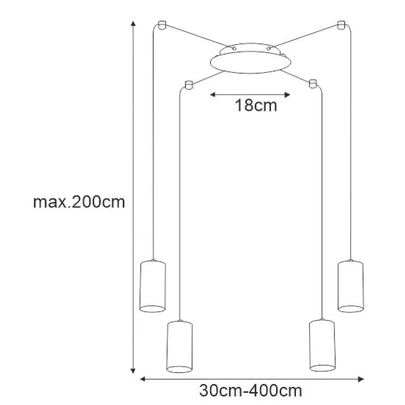 Sklep Kaja Lampa wisząca do samodzielnego ustawienia K-4897 PUERTO | Kaja czarny New