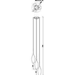 Sklep Kaja Lampa wisząca do stylowego salonu MD2101A-3S CHAMPAGNE | Kaja New