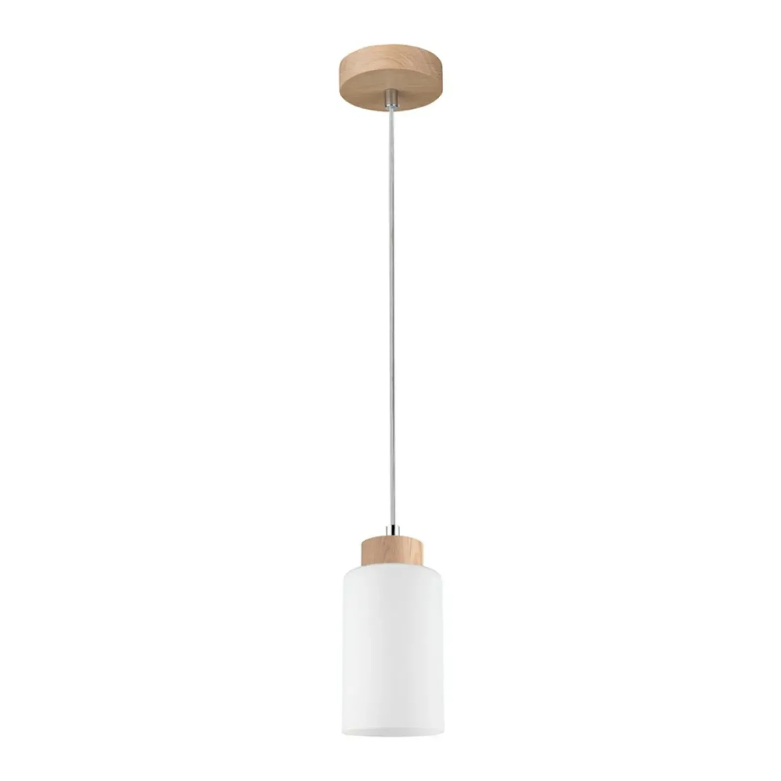 Sklep Kaja Lampa wisząca drewniany zwis z białym kloszem 1720174 BOSCO | Kaja Best Sale